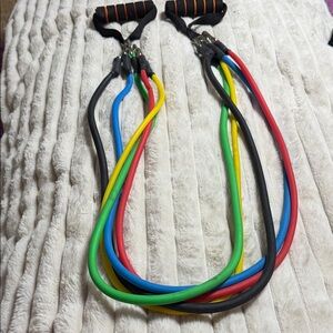 Colorful Resistance Bands with Handles